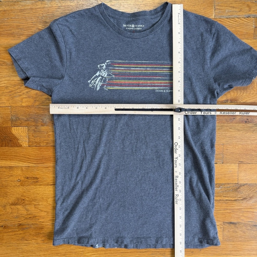 Ralph Lauren Denim & Supply Shirt Mens Small Motorcycle American RL67 Retro Gray - Picture 7 of 10